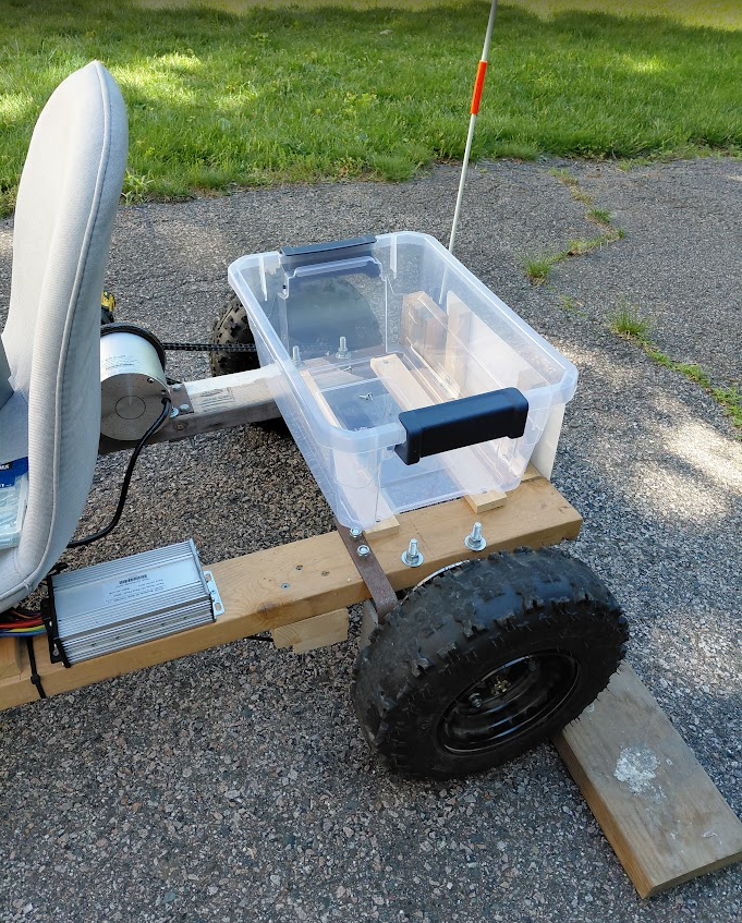 Rear storage bin